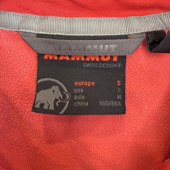 MAMMUT Red Pink Striped Full Zip Sweater longsleeve Size S - Picture 3 of 7